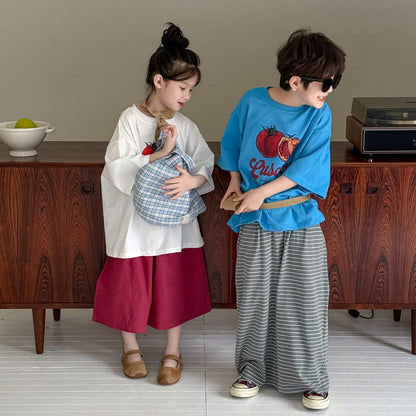 半袖Tシャツ トマトプリント半袖Tシャツ【mh0010058】