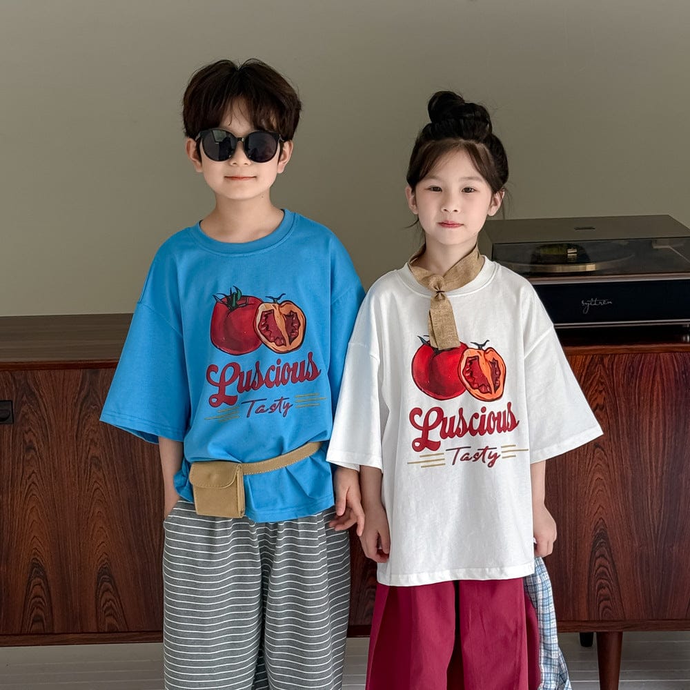 半袖Tシャツ トマトプリント半袖Tシャツ【mh0010058】