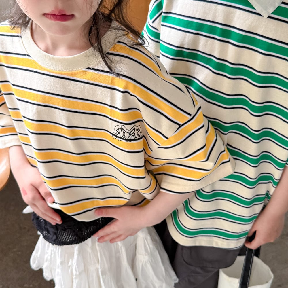 半袖Tシャツ バックレターロゴボーダー半袖Tシャツ【mh0010059】