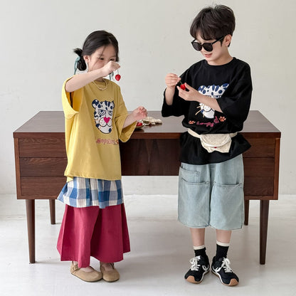 半袖Tシャツ レオパードプリント半袖Tシャツ【mh0010060】