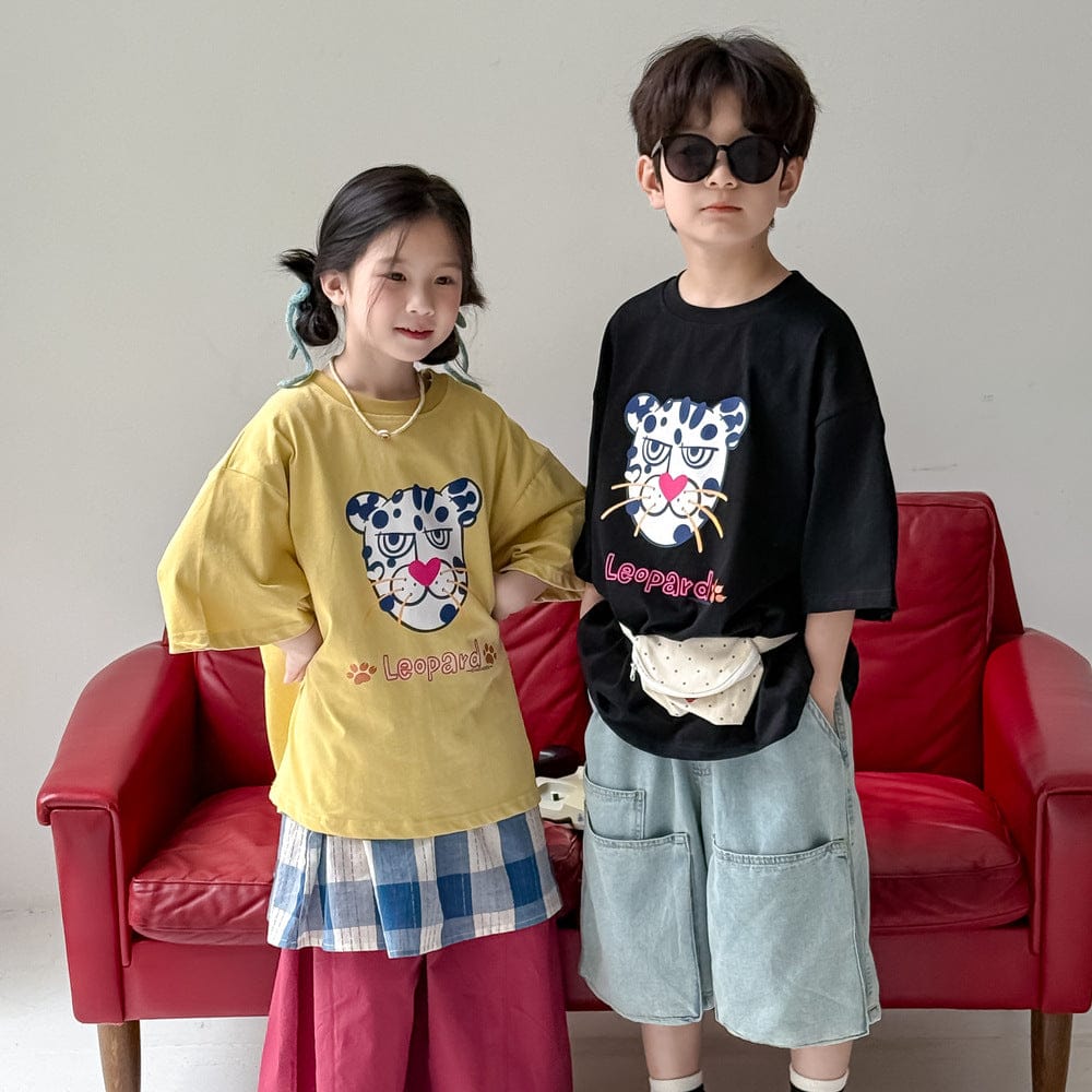 半袖Tシャツ レオパードプリント半袖Tシャツ【mh0010060】