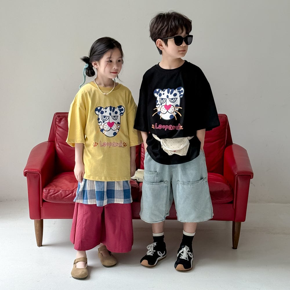 半袖Tシャツ レオパードプリント半袖Tシャツ【mh0010060】