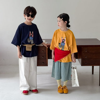 半袖Tシャツ ダンサープリント半袖Tシャツ【mh0010062】