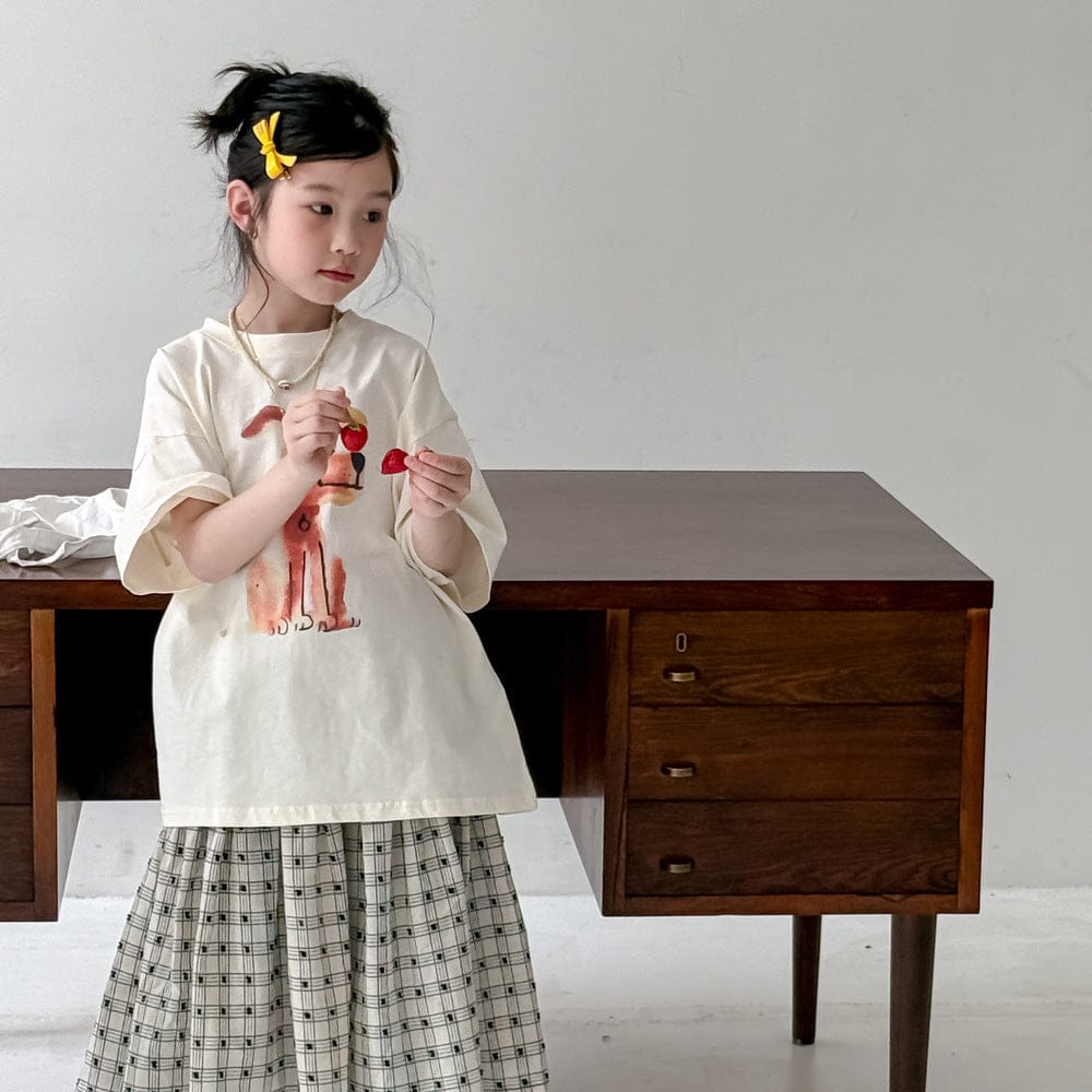 半袖Tシャツ ドッグプリント半袖Tシャツ【mh0010066】