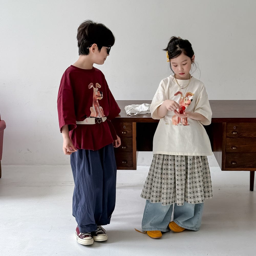 半袖Tシャツ ドッグプリント半袖Tシャツ【mh0010066】