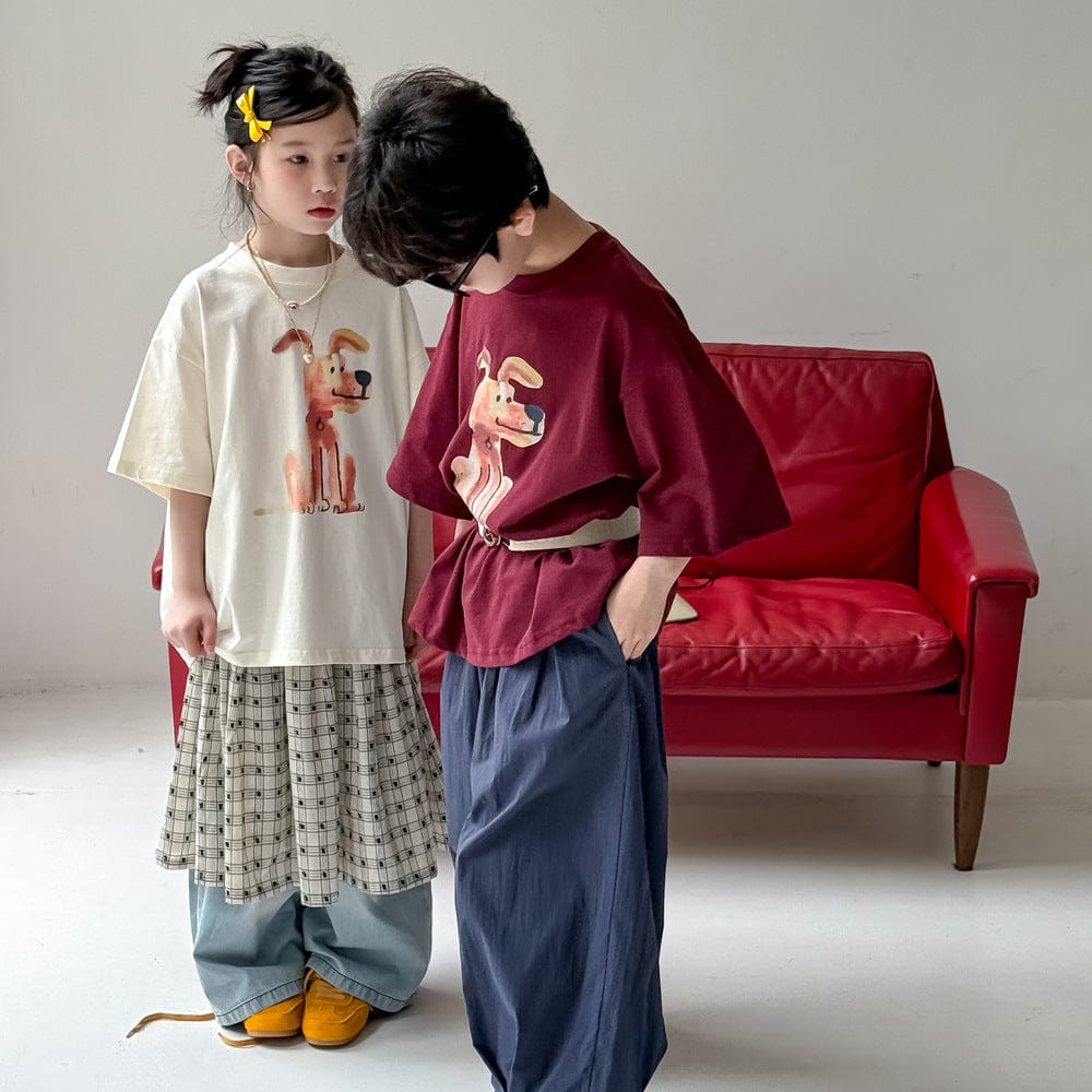 半袖Tシャツ ドッグプリント半袖Tシャツ【mh0010066】