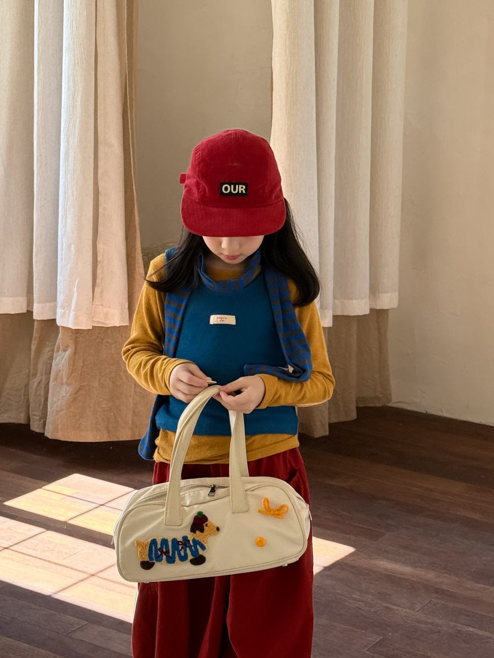 長袖Tシャツ ロゴワッペンニットベスト/リブ編み長袖Tシャツ 別売り【mh0010759】