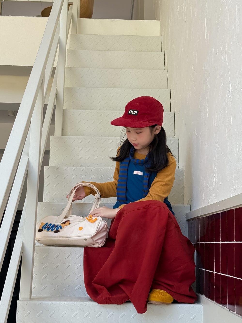 長袖Tシャツ ロゴワッペンニットベスト/リブ編み長袖Tシャツ 別売り【mh0010759】