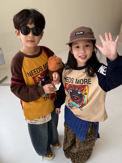 長袖Tシャツ アルファベット柄長袖Tシャツ ルーズシルエットインナーシャツ【mh0010761】