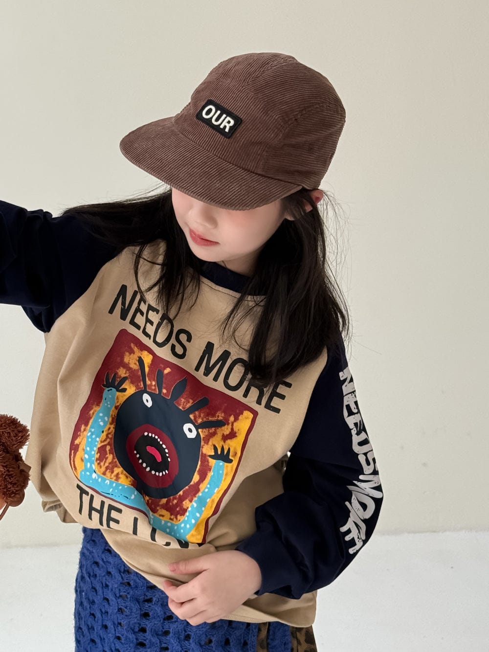 長袖Tシャツ アルファベット柄長袖Tシャツ ルーズシルエットインナーシャツ【mh0010761】