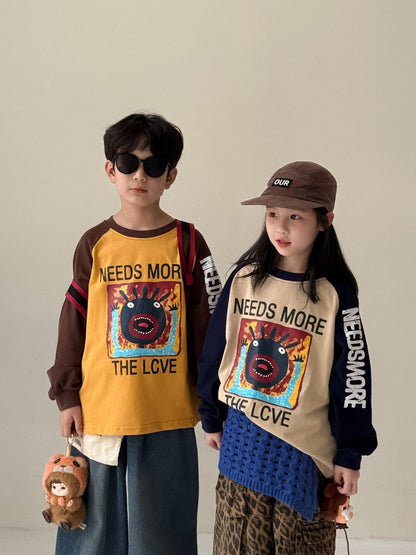 長袖Tシャツ アルファベット柄長袖Tシャツ ルーズシルエットインナーシャツ【mh0010761】
