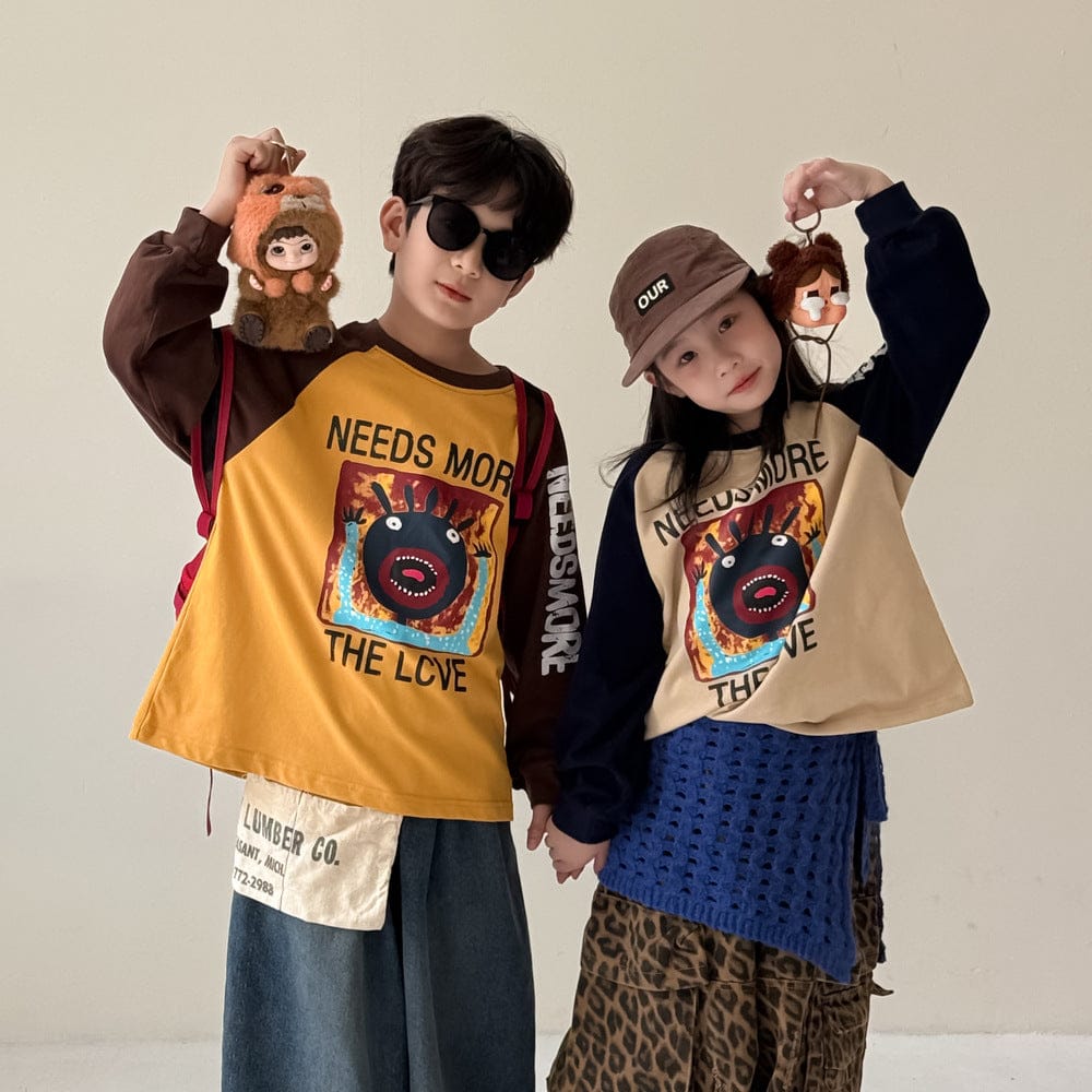 長袖Tシャツ アルファベット柄長袖Tシャツ ルーズシルエットインナーシャツ【mh0010761】