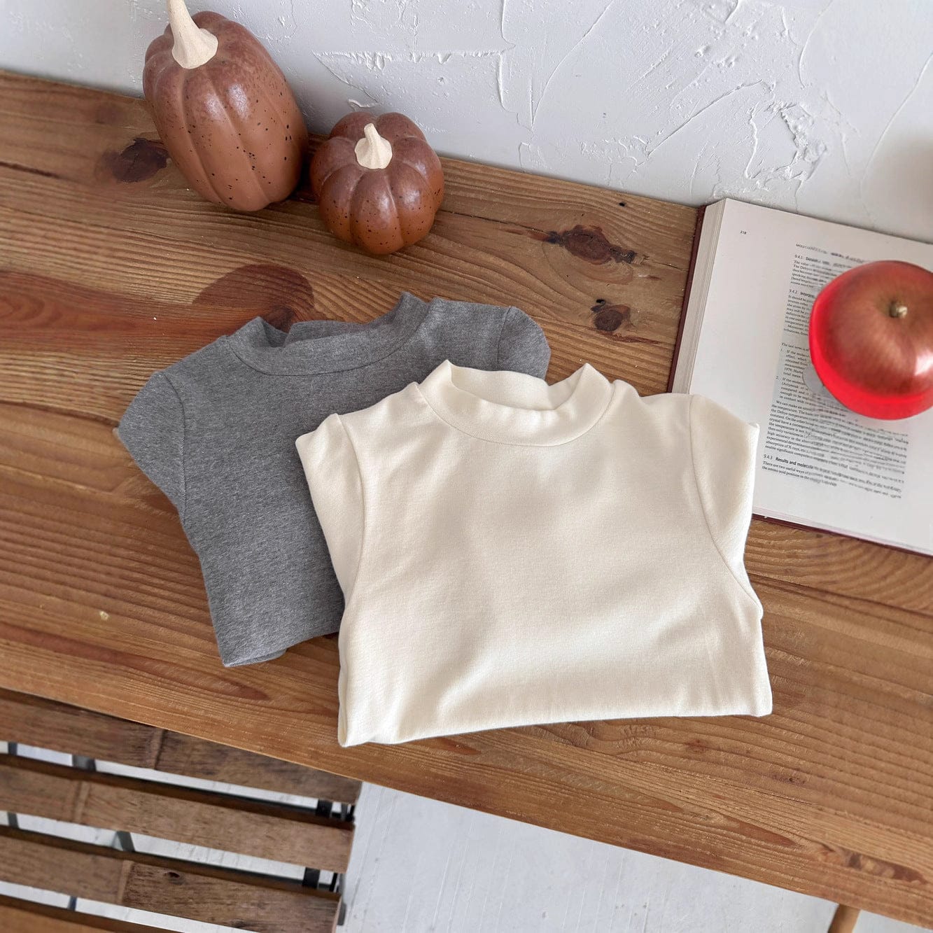 長袖Tシャツ フリルメロウハイネック長袖Tシャツ 無地カットソートップス【mh0010776】