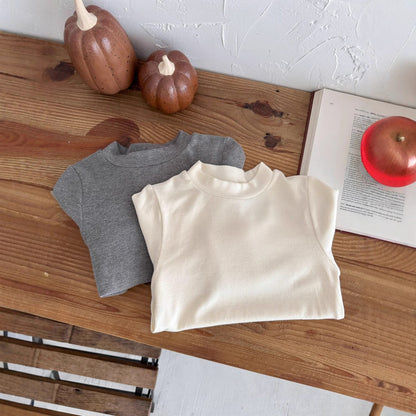 長袖Tシャツ フリルメロウハイネック長袖Tシャツ 無地カットソートップス【mh0010776】