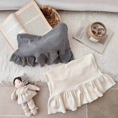 長袖Tシャツ フリルメロウハイネック長袖Tシャツ 無地カットソートップス【mh0010776】