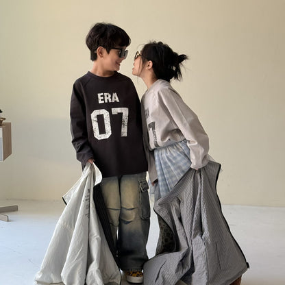 長袖Tシャツ ナンバーロゴプリントルーズ長袖Tシャツ【mh0010940】