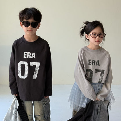 長袖Tシャツ ナンバーロゴプリントルーズ長袖Tシャツ【mh0010940】