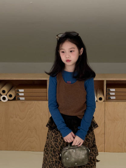 長袖Tシャツ クルーネックTシャツ/ニットベスト【mh0010944】