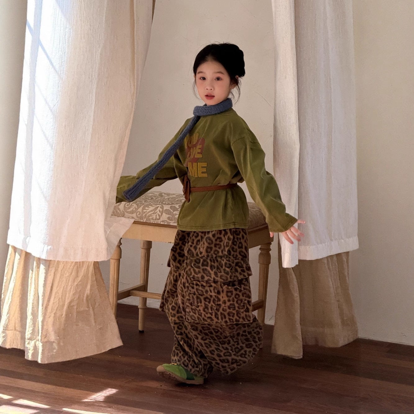 長袖Tシャツ ハートロゴプリント長袖スウェットTシャツ【mh0010946】