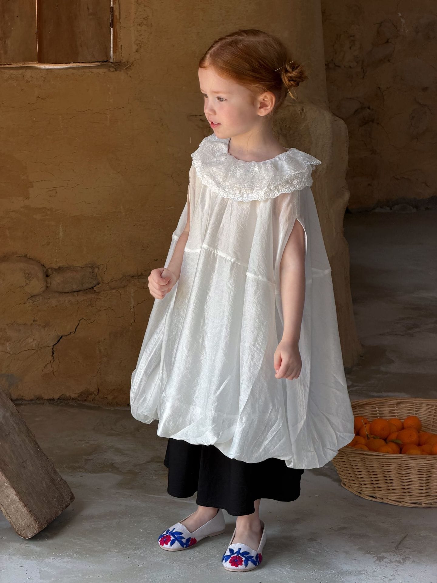 Lace Collar Balloon Dress ノースリーブ バルーンワンピース【mh0013048】 Jianzidan ノースリーブワンピース