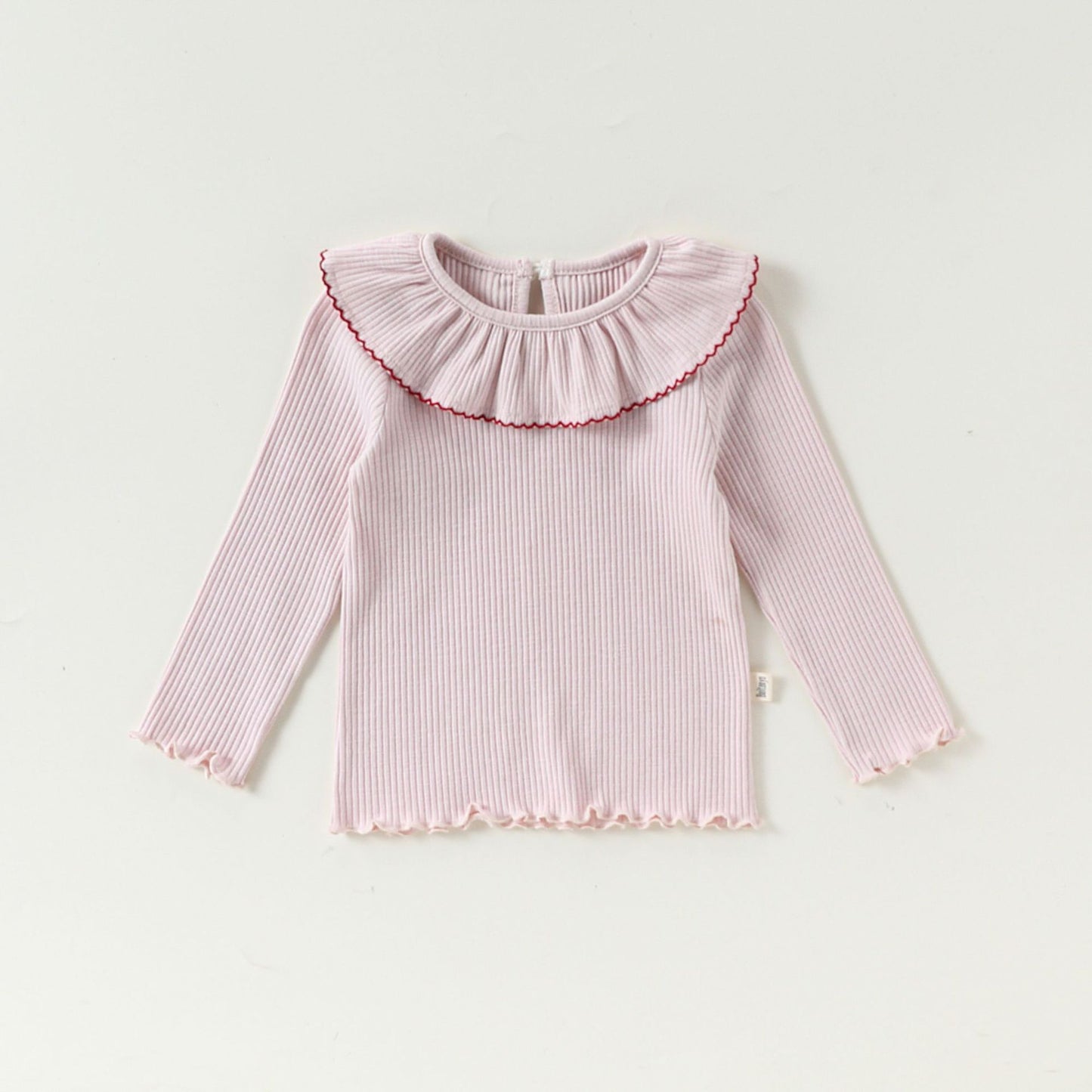 Lace Collar Cotton T-shirt レース襟 長袖Tシャツ【mh0012339】 mamahalo shop