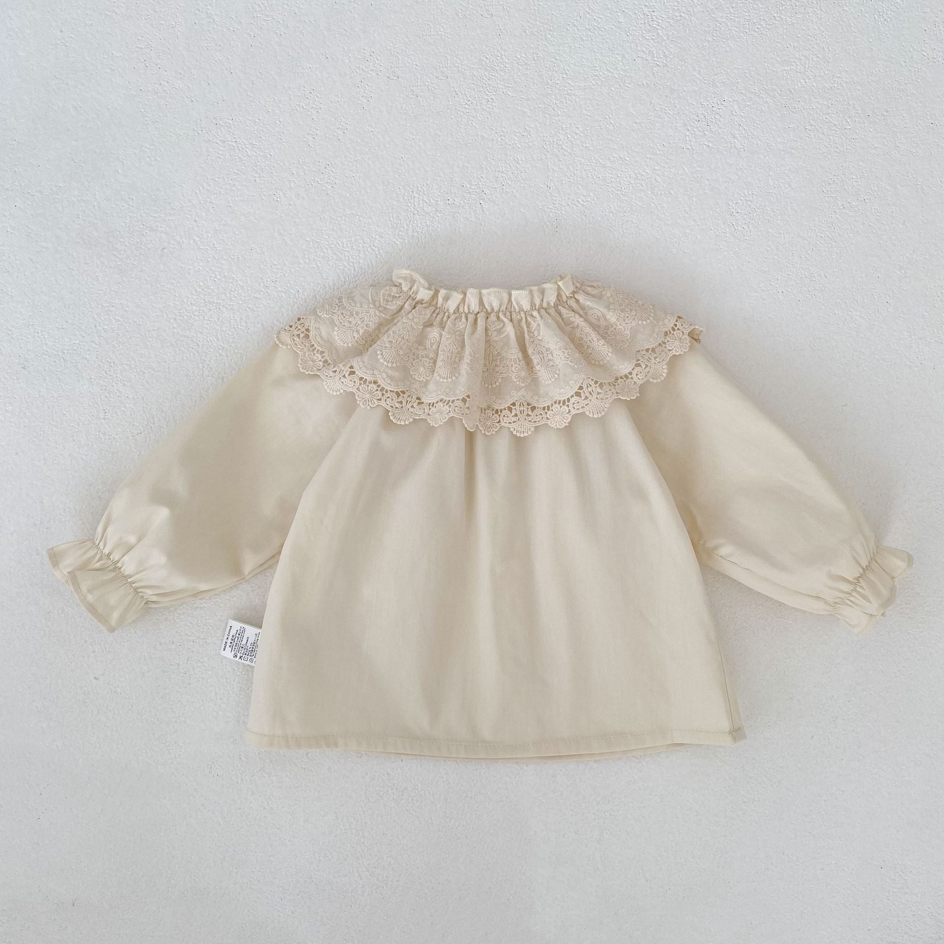 Lace Collar Long Sleeve Blouse ビックレースカラー 長袖ブラウス【mh0012400】 Engepapa