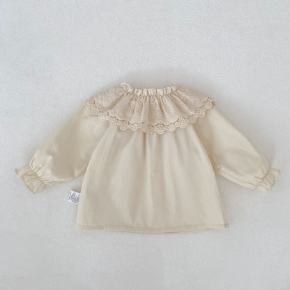 Lace Collar Long Sleeve Blouse ビックレースカラー 長袖ブラウス【mh0012400】 Engepapa