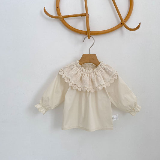 Lace Collar Long Sleeve Blouse ビックレースカラー 長袖ブラウス【mh0012400】 Engepapa