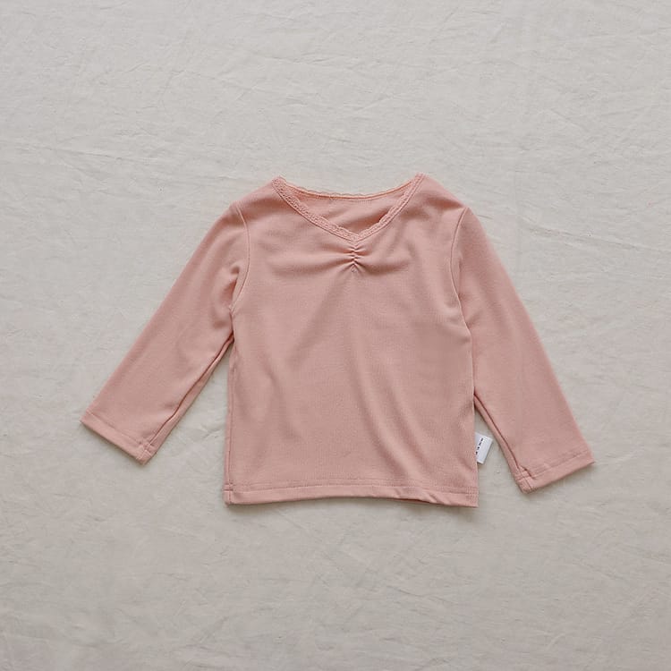 Lace Collar Loungewear Set レース襟 ルームウェア セットアップ【mh0012691】 BBAMMA 長袖パジャマ