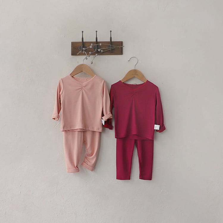 Lace Collar Loungewear Set レース襟 ルームウェア セットアップ【mh0012691】 BBAMMA 長袖パジャマ
