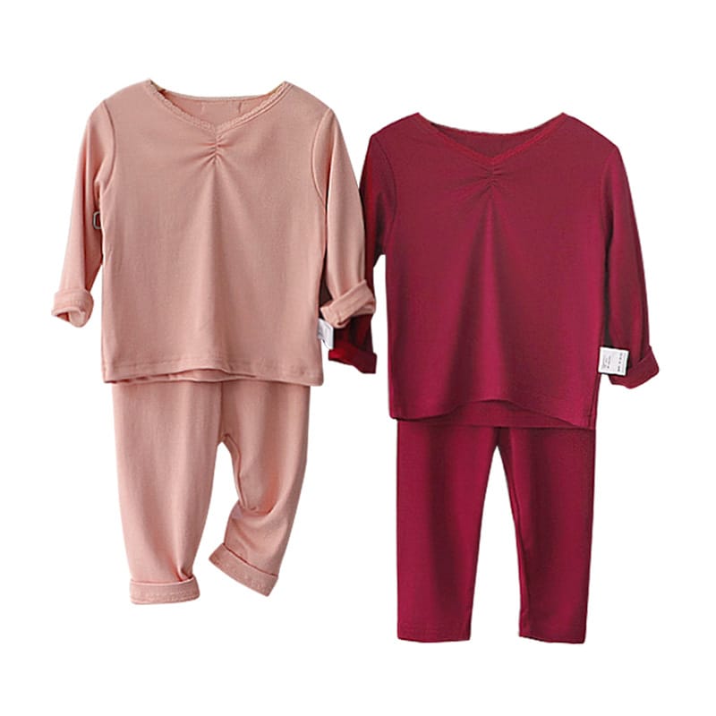 Lace Collar Loungewear Set レース襟 ルームウェア セットアップ【mh0012691】 BBAMMA 長袖パジャマ