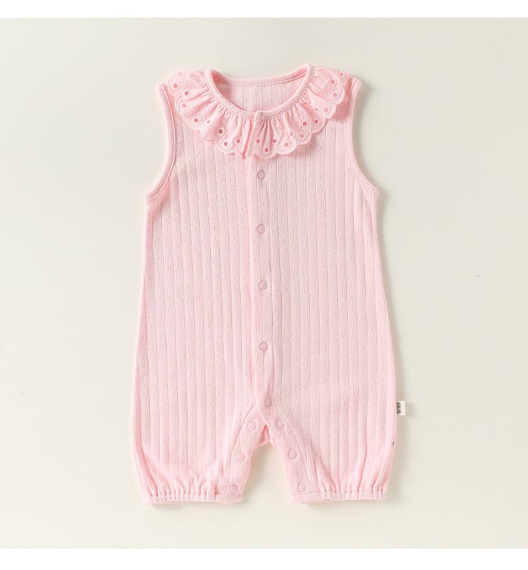 Lace Cotton Romper レース ノースリーブロンパース【mh0013027】 Beitaoya ノースリーブロンパース