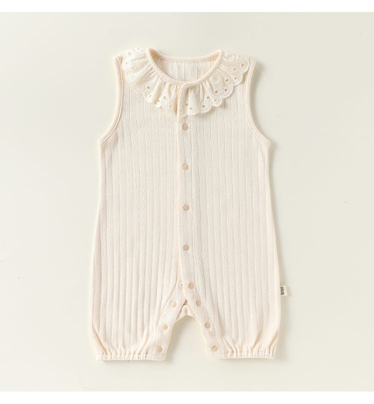 Lace Cotton Romper レース ノースリーブロンパース【mh0013027】 Beitaoya ノースリーブロンパース