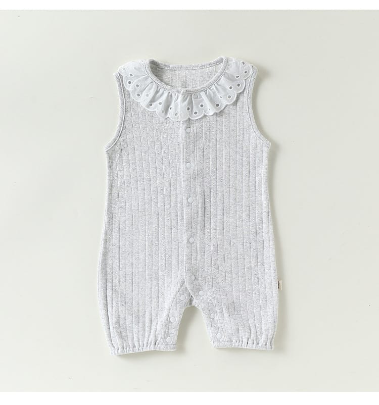 Lace Cotton Romper レース ノースリーブロンパース【mh0013027】 Beitaoya ノースリーブロンパース