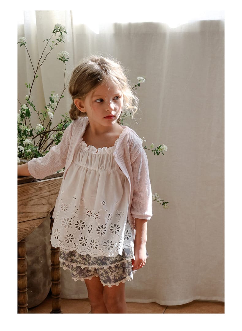 Lace Embroidered Cami 刺繍 チュニックキャミソール【mh0012980】 Strawberry Coral タンクトップ・キャミソール・ノースリーブトップス