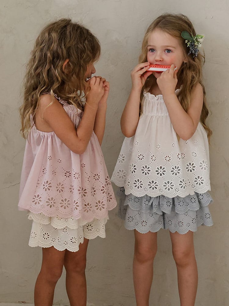 Lace Embroidered Cami 刺繍 チュニックキャミソール【mh0012980】 Strawberry Coral タンクトップ・キャミソール・ノースリーブトップス