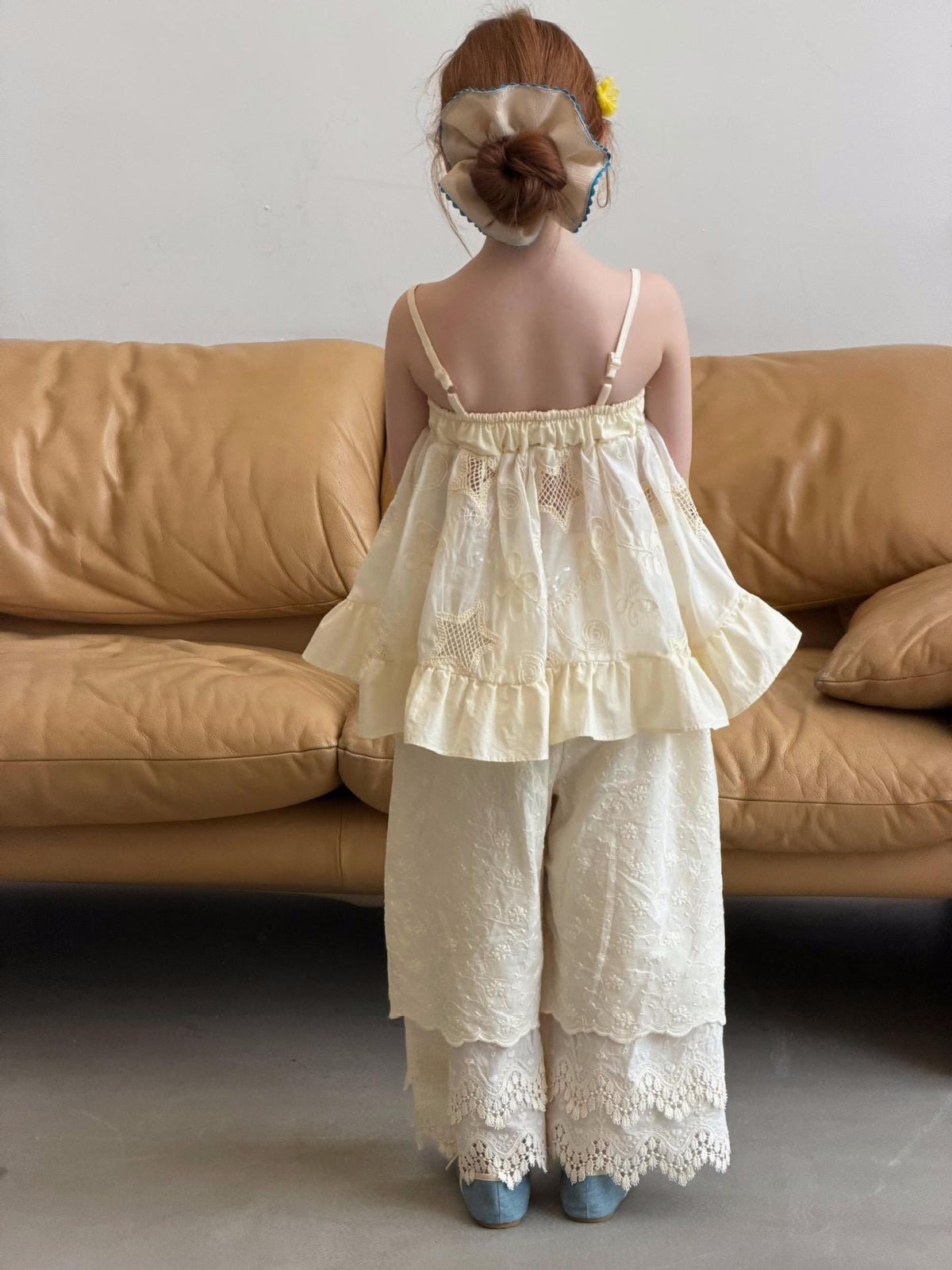 Lace Embroidery Cami アイレット刺繍 ノースリーブトップス【mh0012880】 Jianzidan タンクトップ・キャミソール・ノースリーブトップス