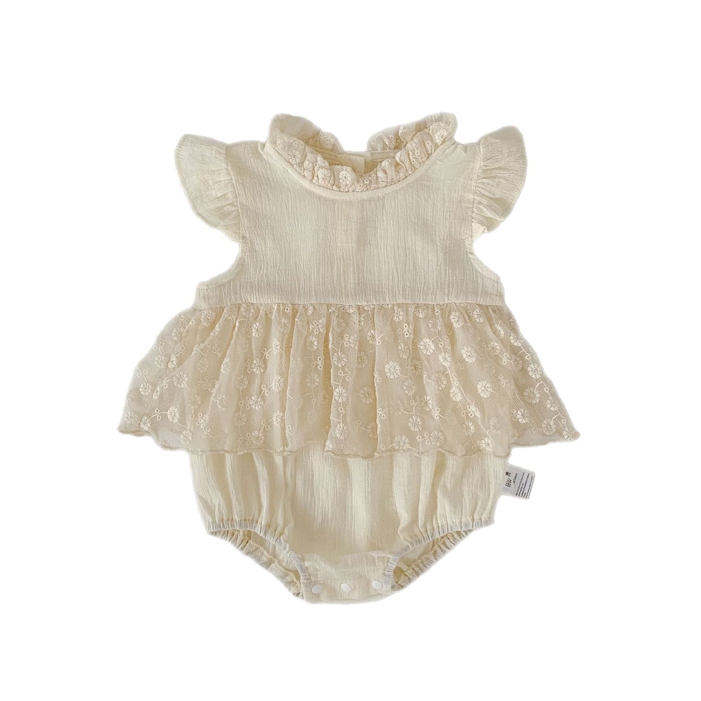 Lace Flutter Sleeve Romper レース フリル袖 ロンパース【mh0012487】 Engepapa ノースリーブロンパース