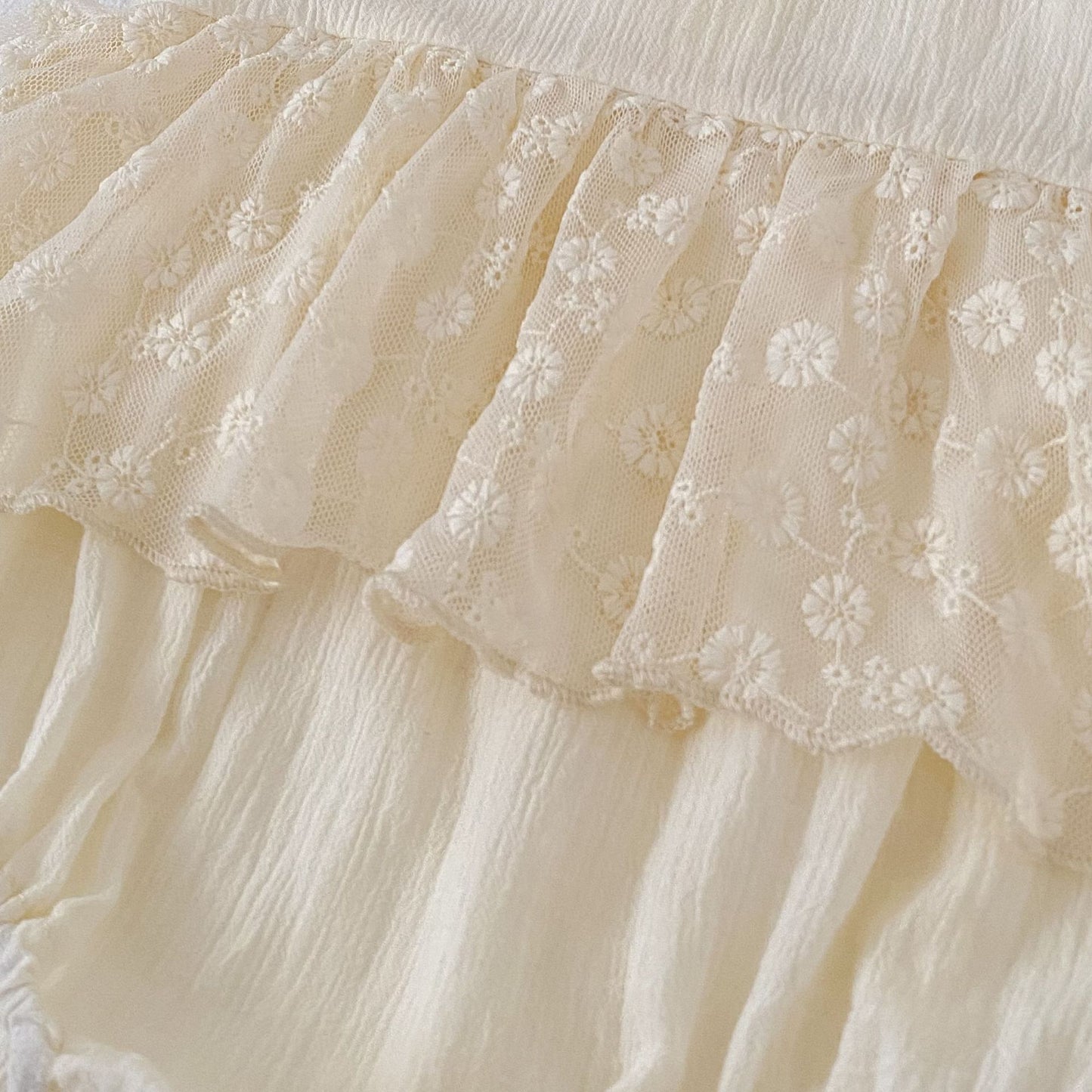 Lace Flutter Sleeve Romper レース フリル袖 ロンパース【mh0012487】 Engepapa ノースリーブロンパース