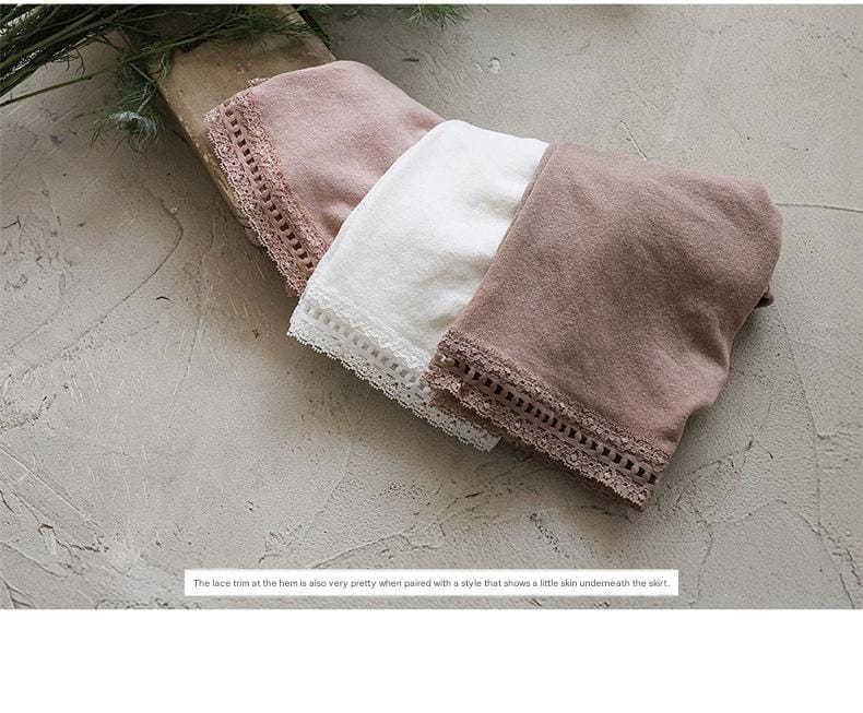 Lace Hem Shorts ストレッチ レース ショートレギンスパンツ【mh0012978】 Strawberry Coral レギンスパンツ