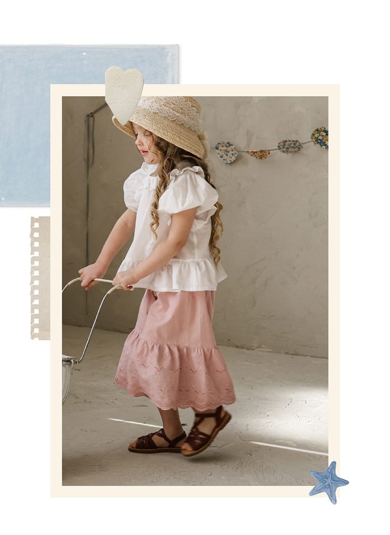 Lace Hem Wide-Leg Pants 刺繍レース ガウチョパンツ【mh0012990】 Strawberry Coral ロングパンツ・スウェットパンツ