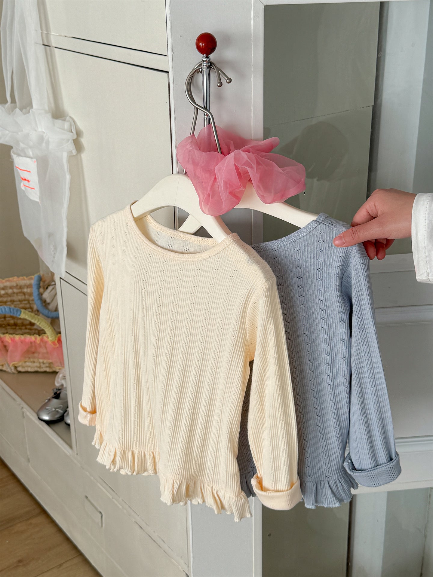 Lace Jacquard Cotton Top レース ジャガード コットン トップス【mh0012294】 Laibaobao