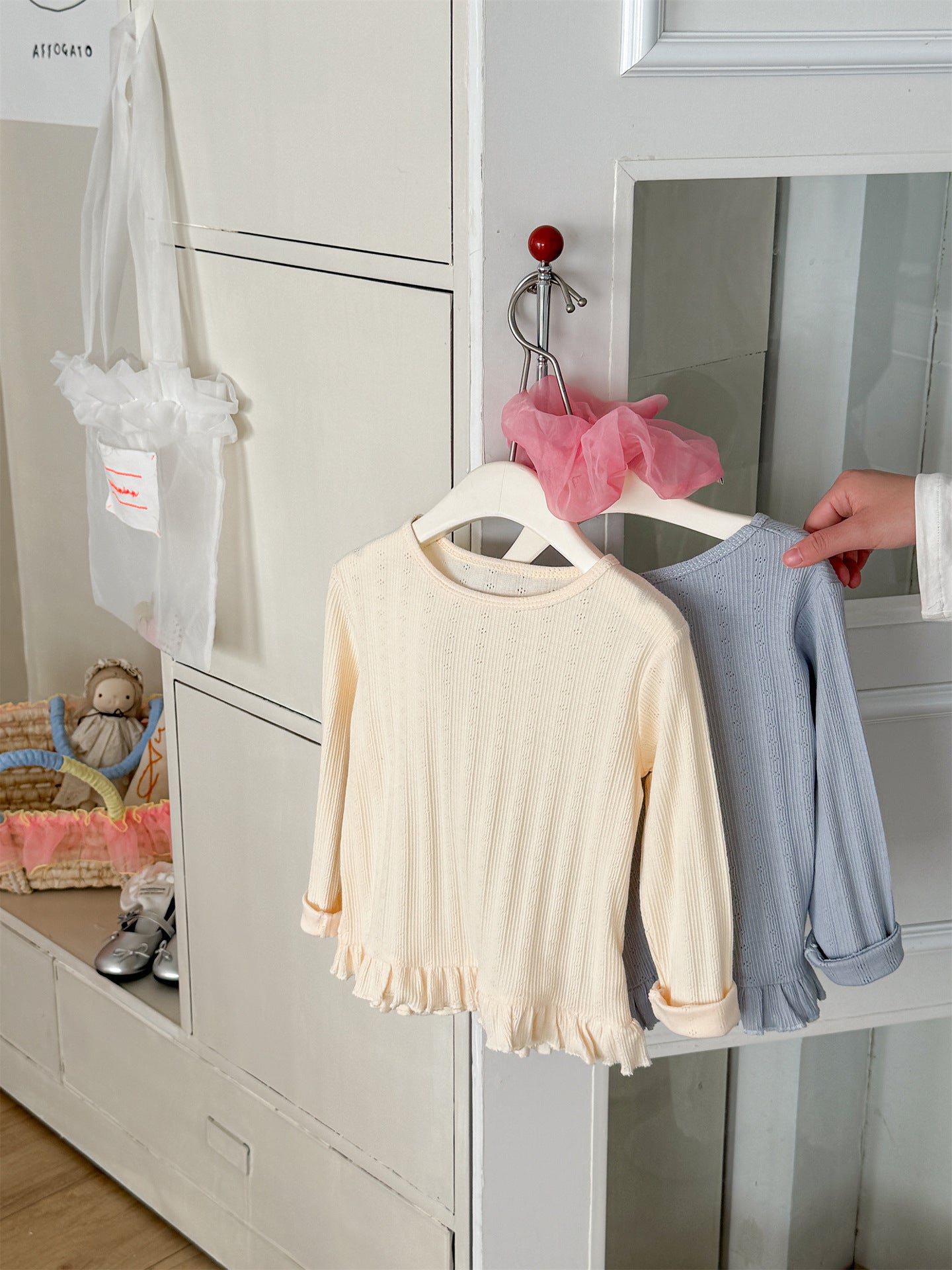 Lace Jacquard Cotton Top レース ジャガード コットン トップス【mh0012294】 Laibaobao