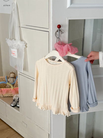 Lace Jacquard Cotton Top レース ジャガード コットン トップス【mh0012294】 Laibaobao