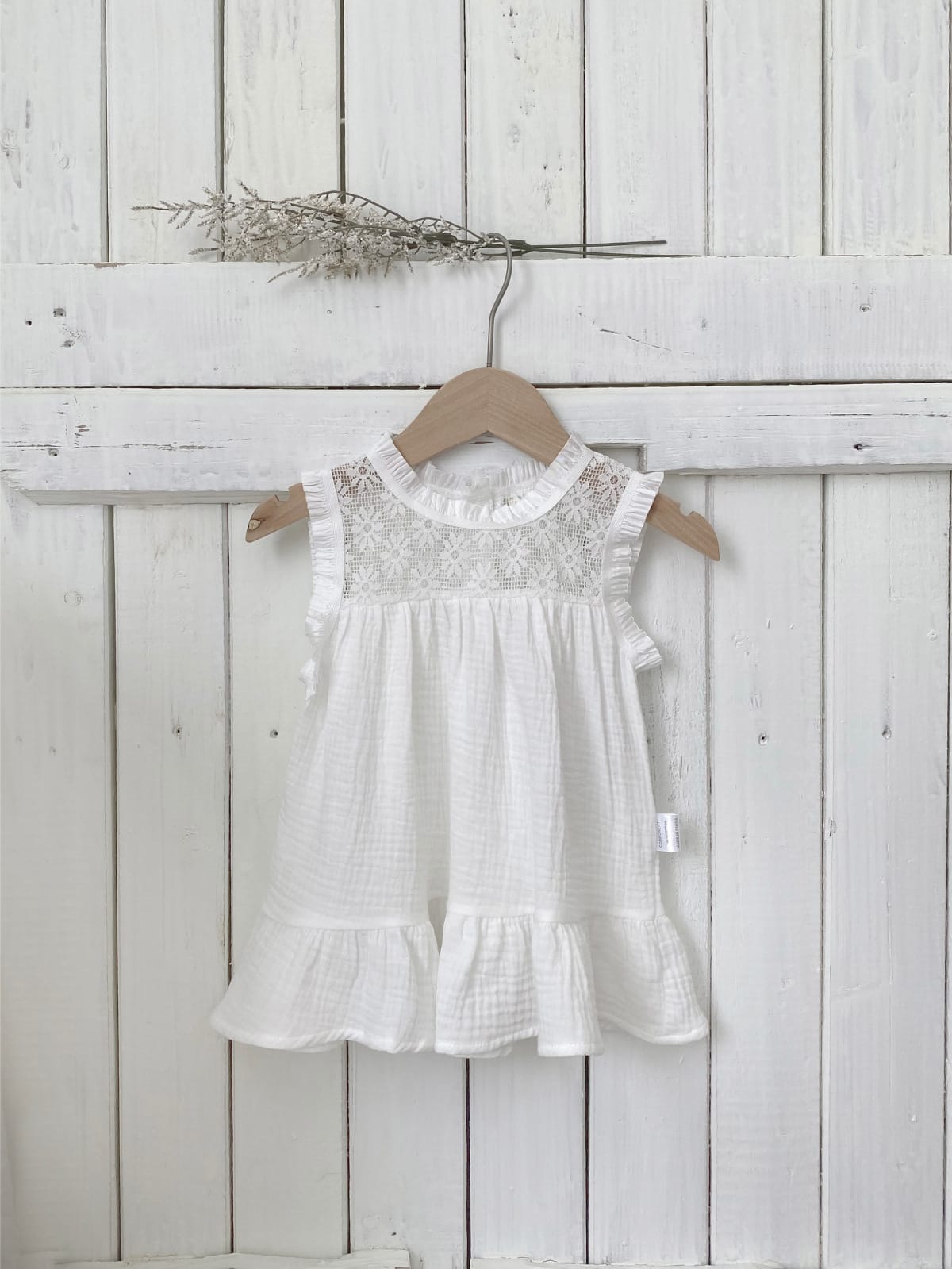 Lace Patchwork Gauze Dress シアーレース ノースリーブワンピース【mh0013108】 BBAMMA ノースリーブワンピース