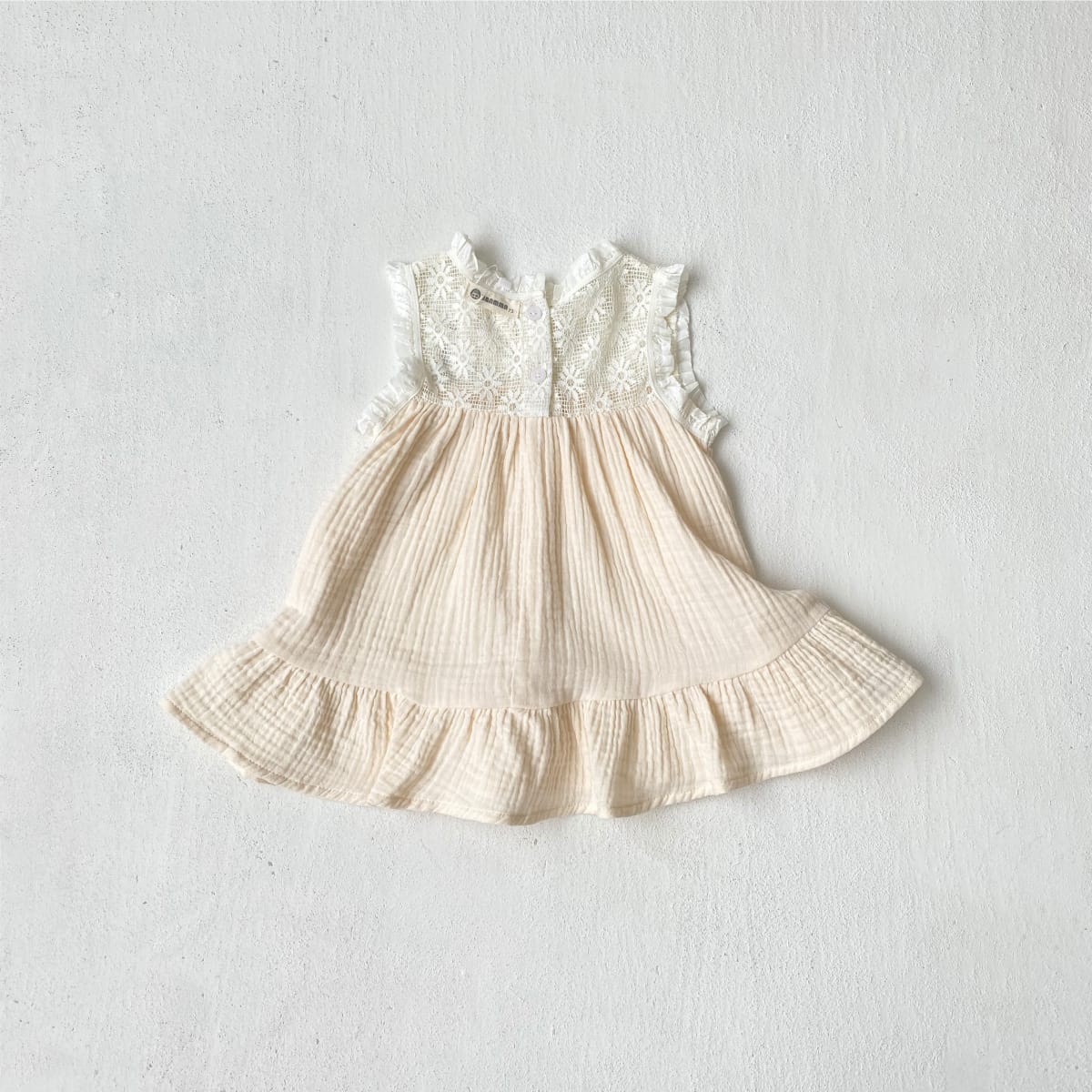 Lace Patchwork Gauze Dress シアーレース ノースリーブワンピース【mh0013108】 BBAMMA ノースリーブワンピース