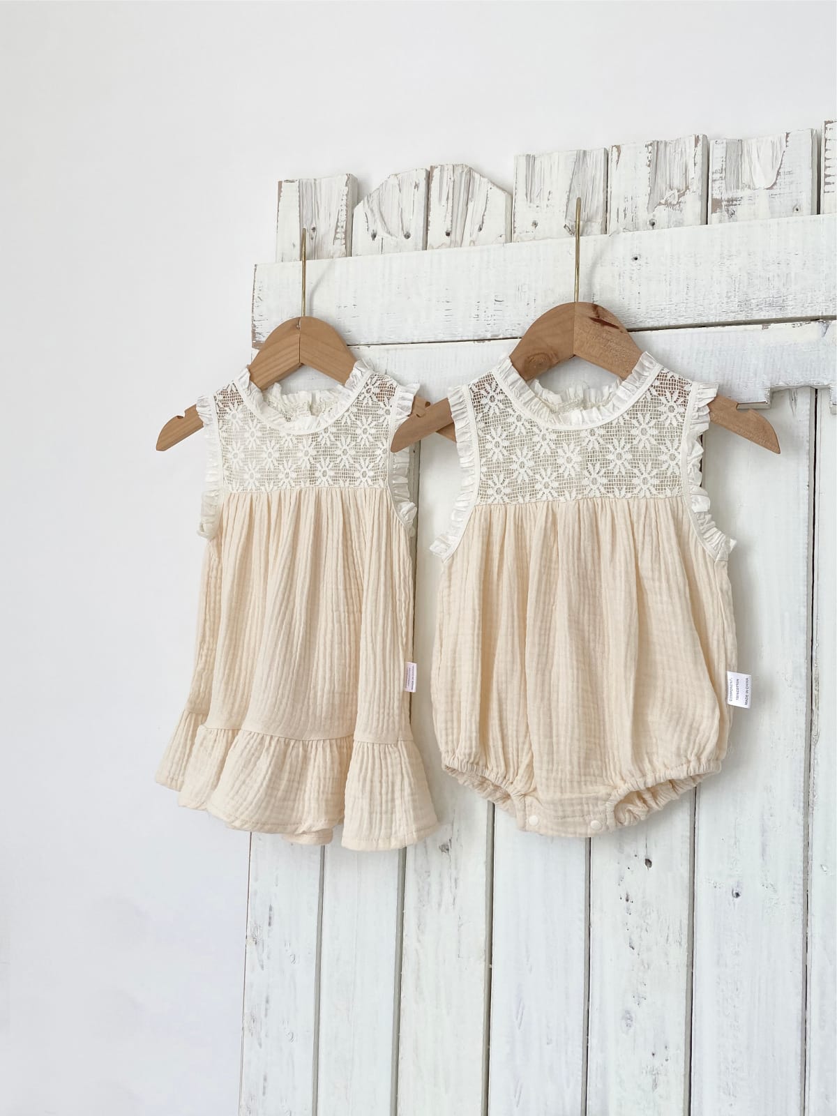 Lace Patchwork Gauze Dress シアーレース ノースリーブワンピース【mh0013108】 BBAMMA ノースリーブワンピース