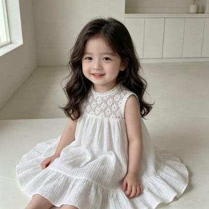 Lace Patchwork Gauze Dress シアーレース ノースリーブワンピース【mh0013108】 BBAMMA ノースリーブワンピース