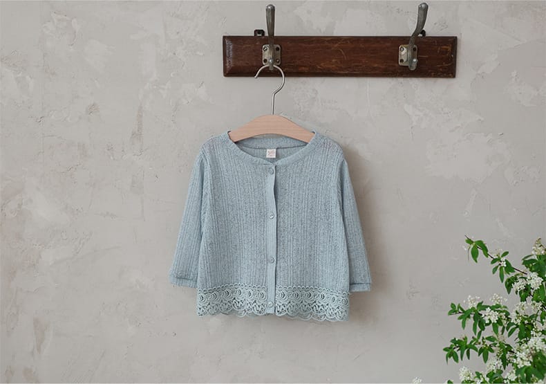 Lace Point Cardigan 透かし編み カーディガン【mh0012977】 Strawberry Coral カーディガン・パーカー