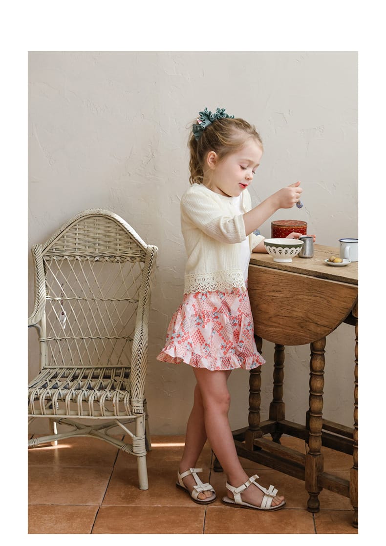 Lace Point Cardigan 透かし編み カーディガン【mh0012977】 Strawberry Coral カーディガン・パーカー